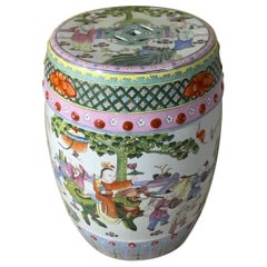Antiker chinesischer Gartenhocker aus Keramik