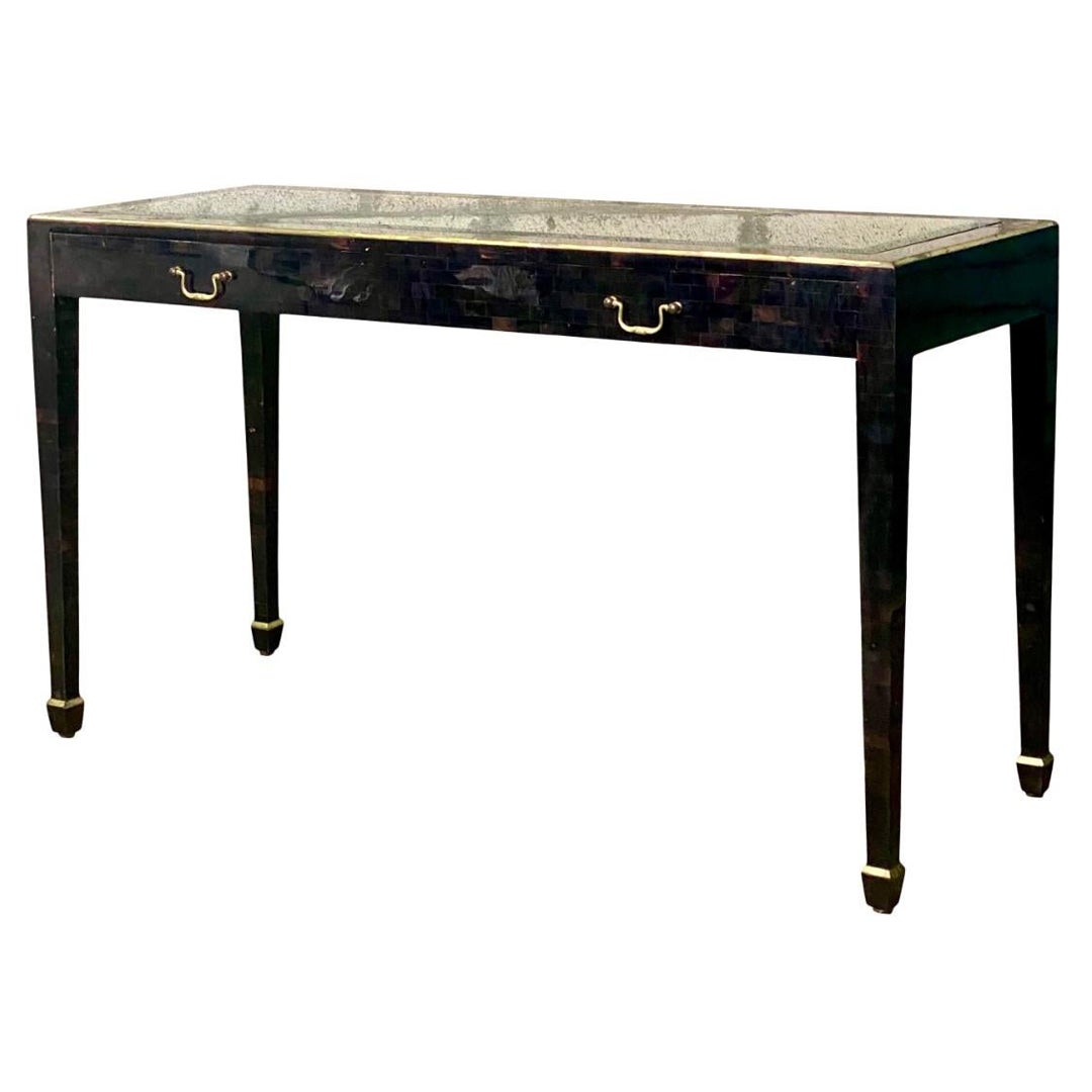 Regency Maitland-Smith Tessellated Horn Collectors Console Table For Sale