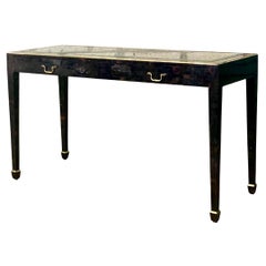 Retro Regency Maitland-Smith Tessellated Horn Collectors Console Table