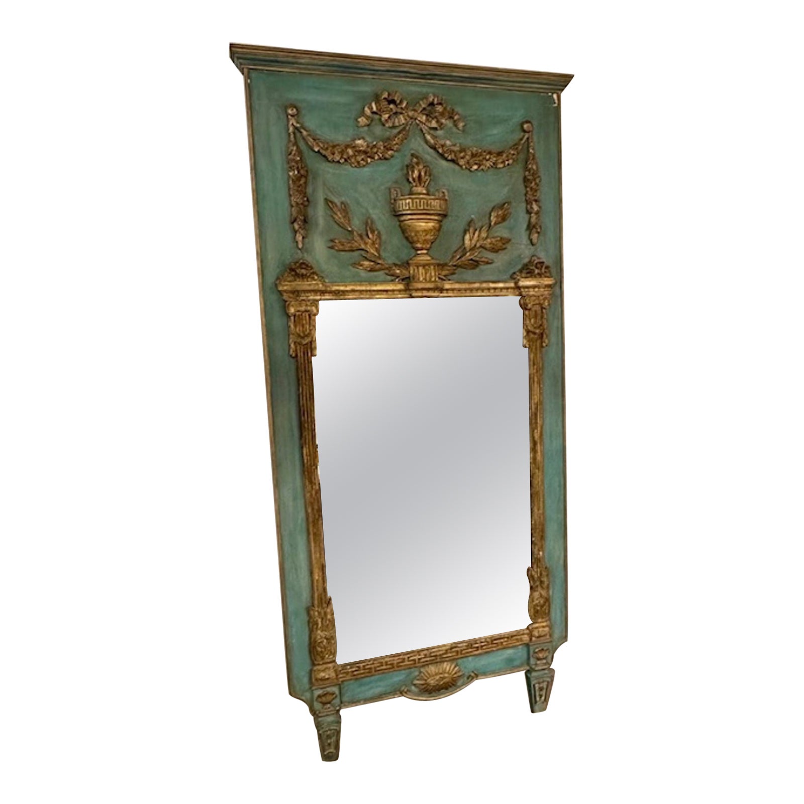 French Neo-Classical Trumeau Mirror For Sale