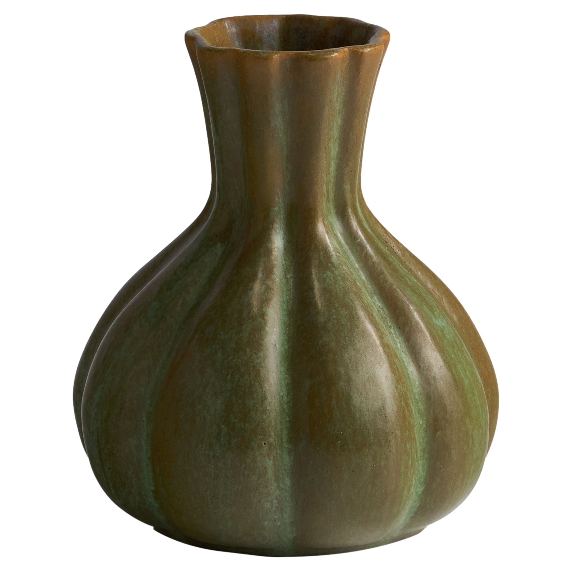 Motala Lervarufabrik, Vase, Ceramic, Sweden, 1930s For Sale