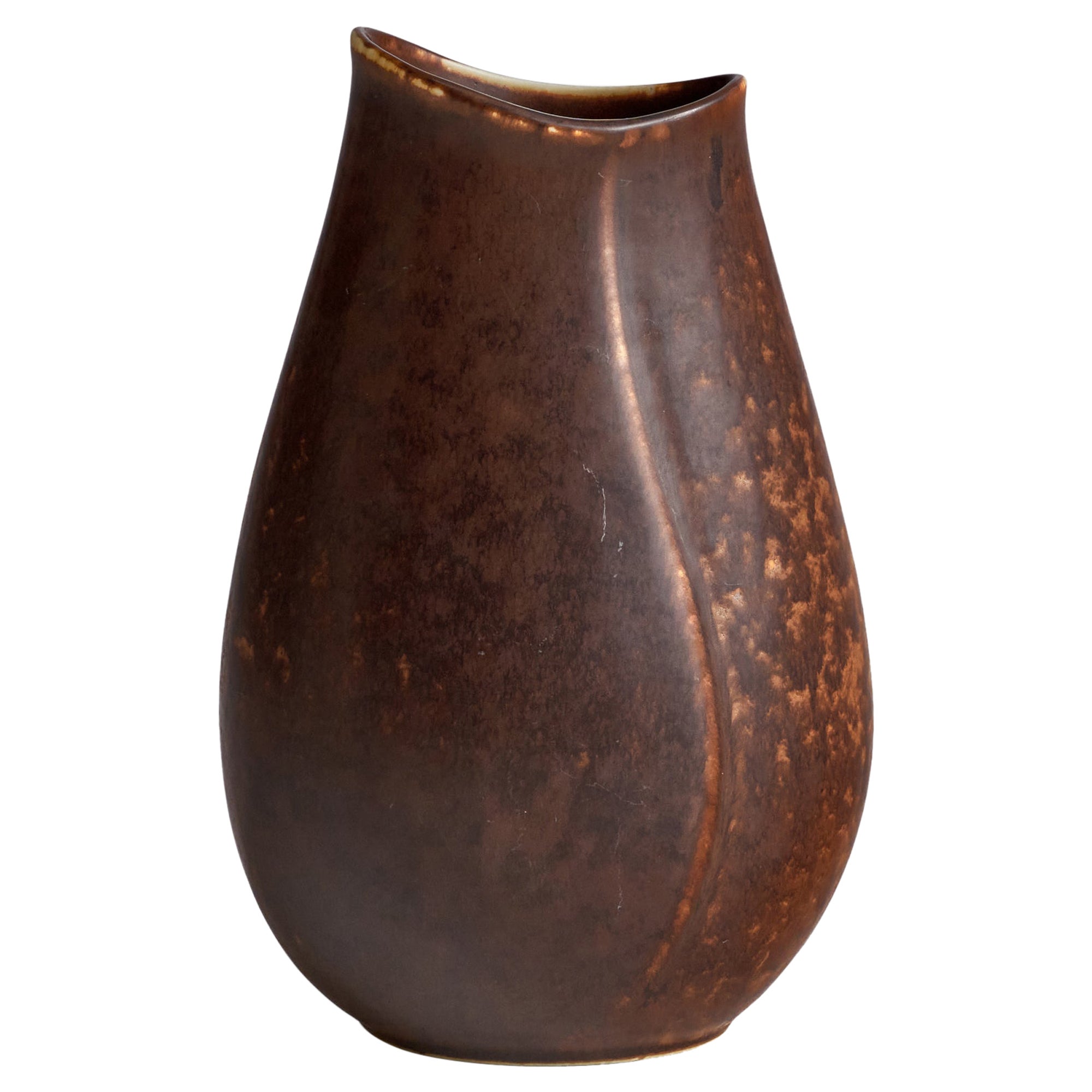 Gunnar Nylund, Vase, Steingut, Schweden, 1940er-Jahre