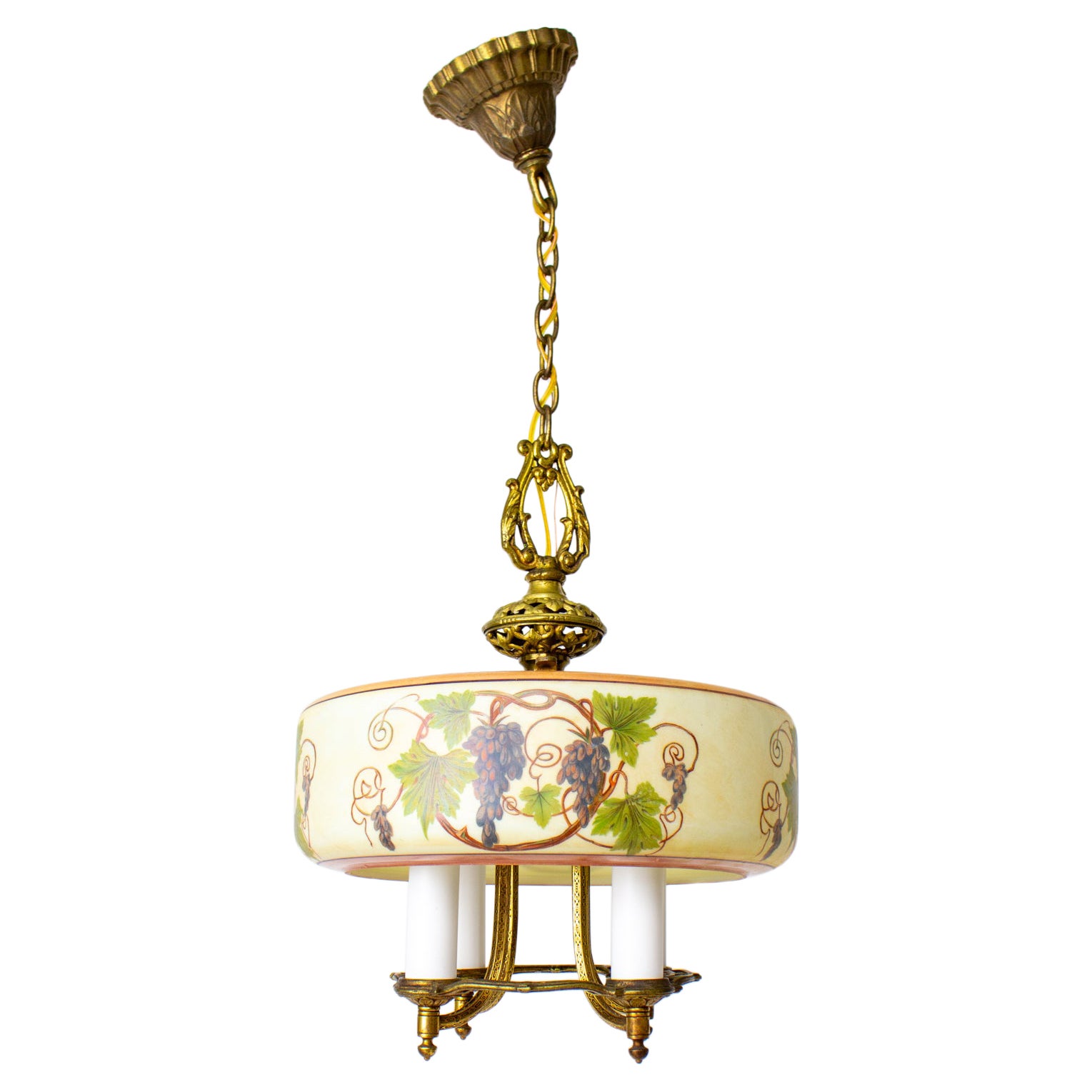Lampe à dinelier Lightolier Tuscan Grape, 1920 en vente