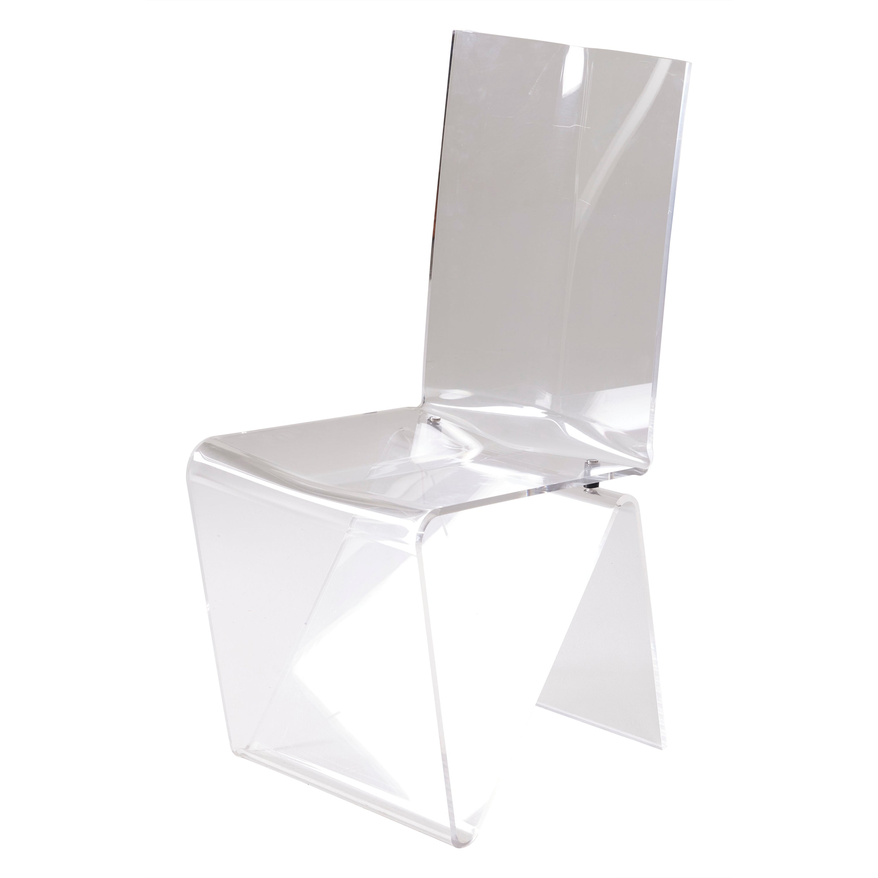 Plexiglass chair by Maurice Marty For Sale