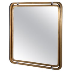 Italian-made Retro mirror made of gilded metal