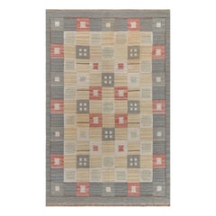 Vintage Swedish Flat Weave Rug by Carl Dangel 'CD'