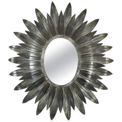 Silver Leaf Sunburst Mirrors