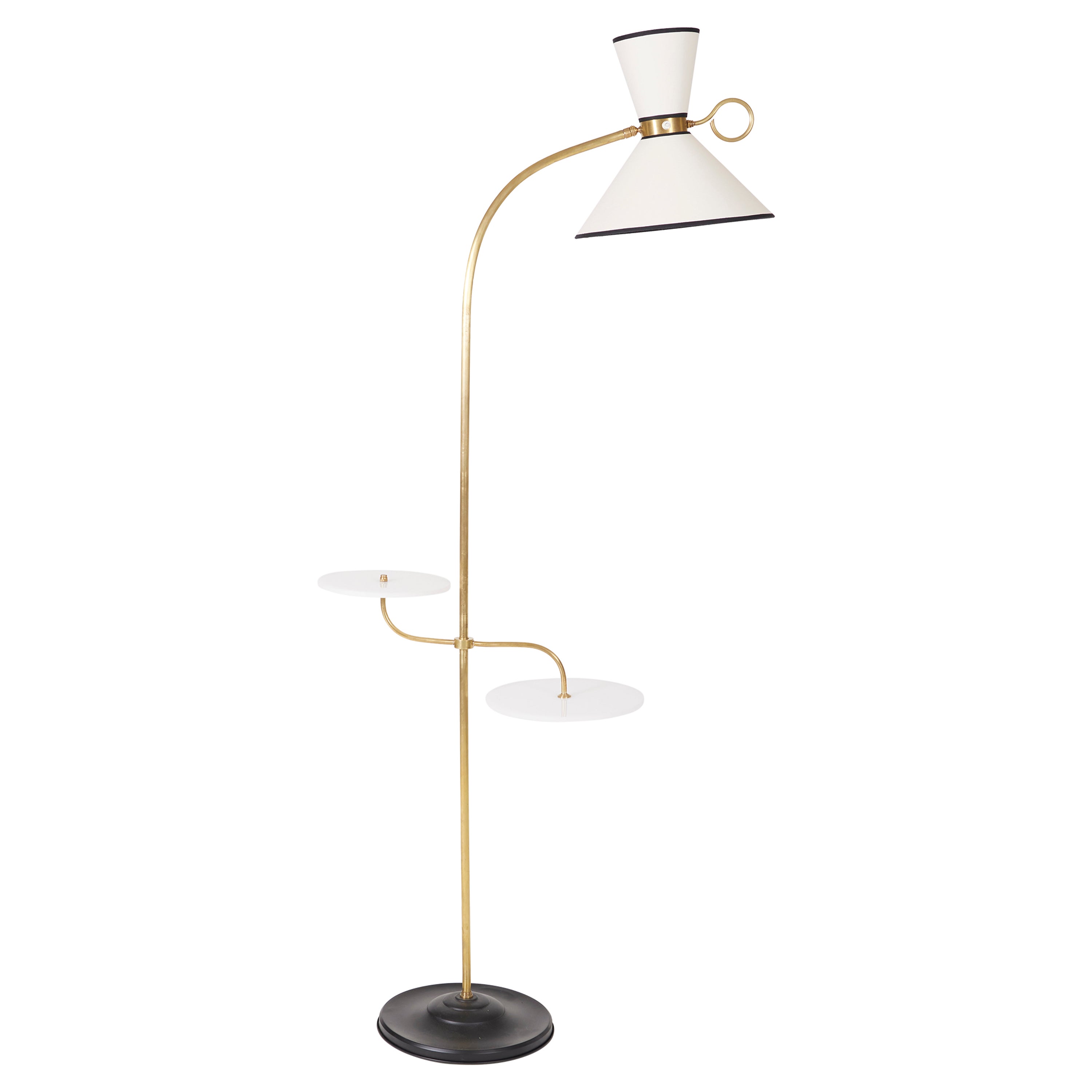Brass floor lamp For Sale