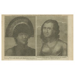 Antique Regal Dignity and Island Beauty: King Poulaho of Tonga and a Woman of Eua, 1785
