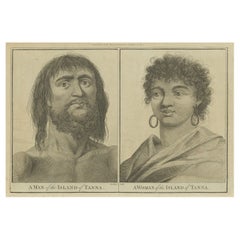 Diversité de Tanna : portraits d'un homme et d'une femme de l'Isle Of You, vers 1785