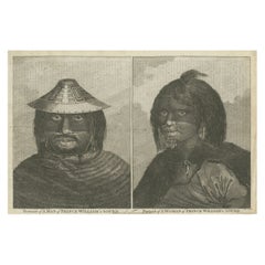 Portraits d'autochtones d'Alaska du Prince William, publiés vers 1785
