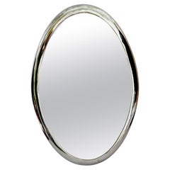 Massive Oval chrome mirror around 1970s