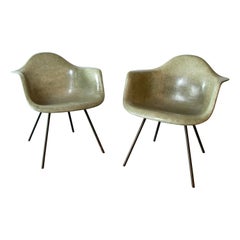 1953 3rd Gen Eames Seafoam Green Shell Armchairs on MAX bases Herman miller