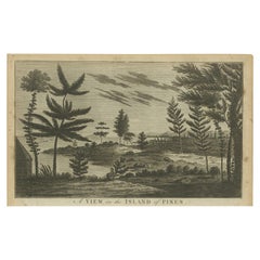 Antique Serenity at Isle of Pines: A Hodges Engraving of Isle of Youth, Cuba. Circa 1785