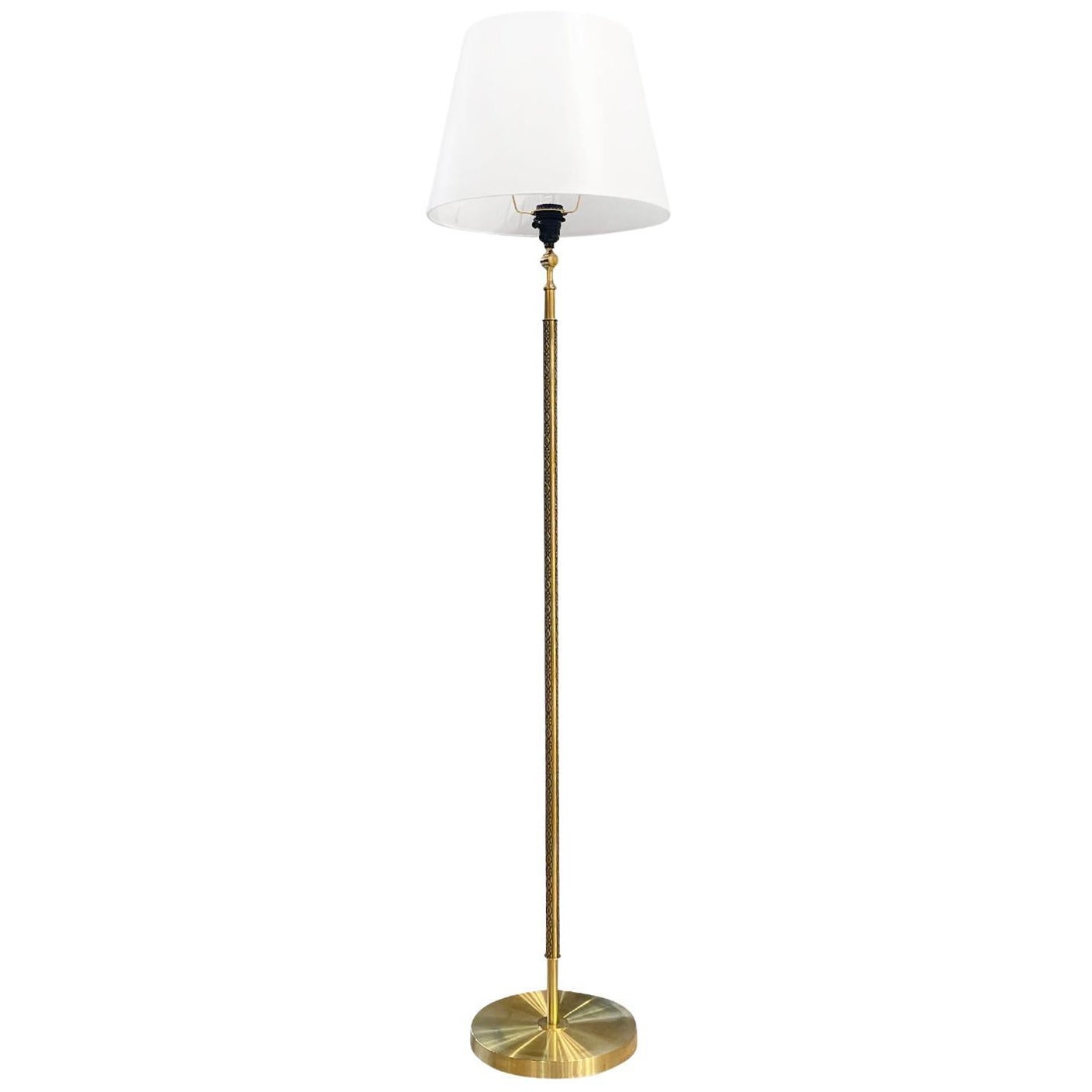 20th Century Swedish Vintage Reading Brass Floor Lamp by Falkenbergs Belysning