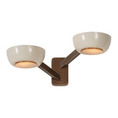 Rose Double Wall Light by Gaspare Asaro. Bronze Finish.