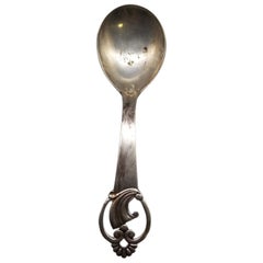Antique Scandinavian 830S Silver Marmalade Spoon with RR Mark