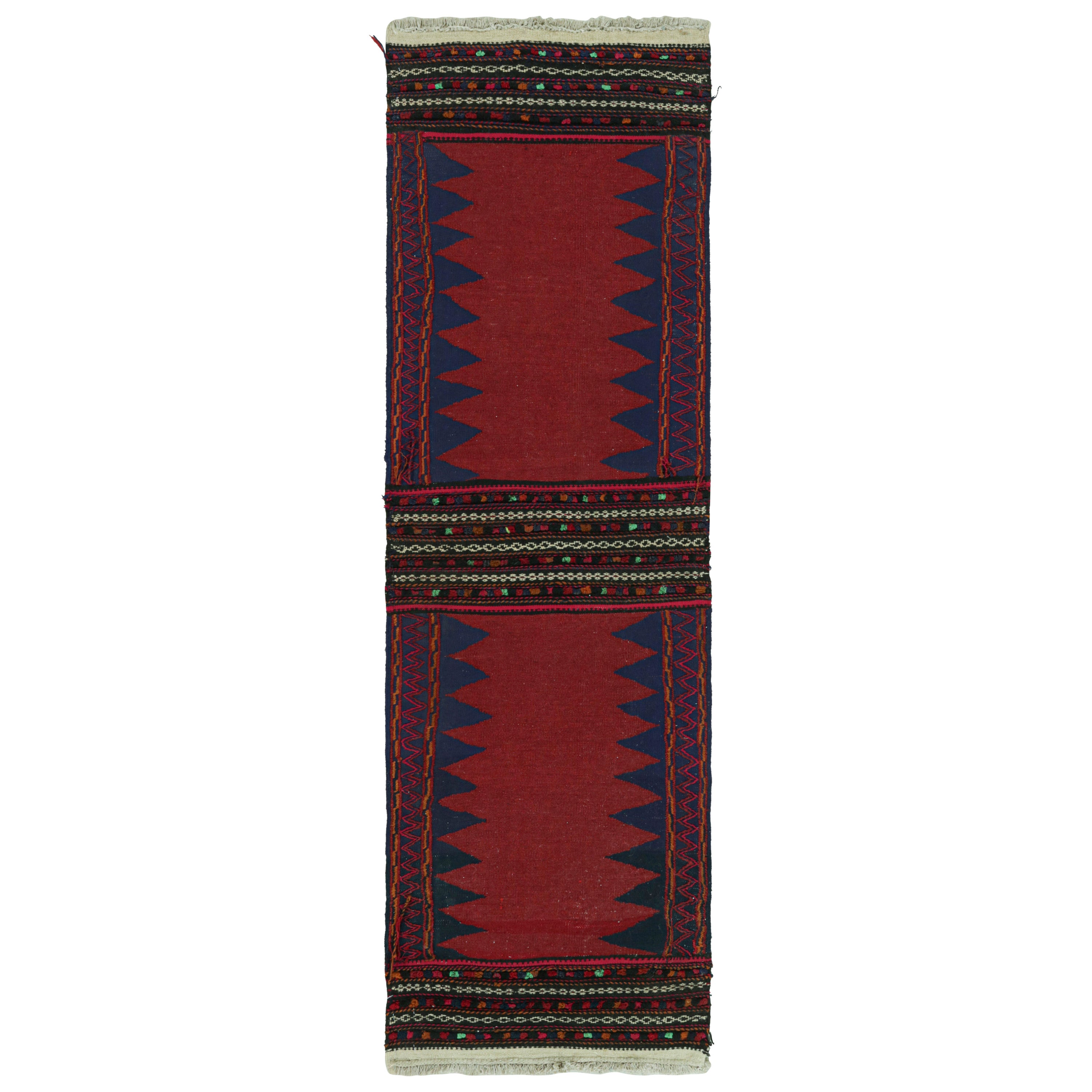 Vintage Afghan Kilim Runner Rug, with Geometric Patterns from Rug & Kilim For Sale