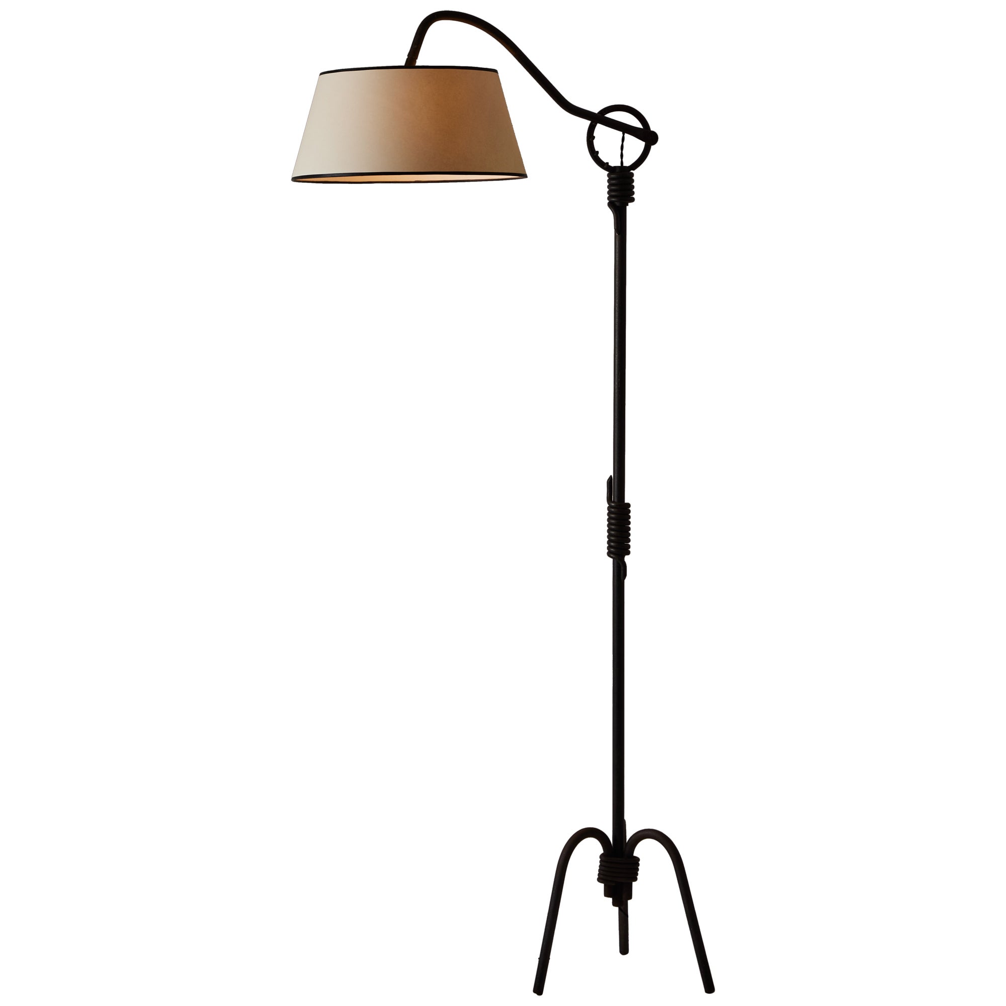 Stehlampe von Jacques Adnet im Angebot