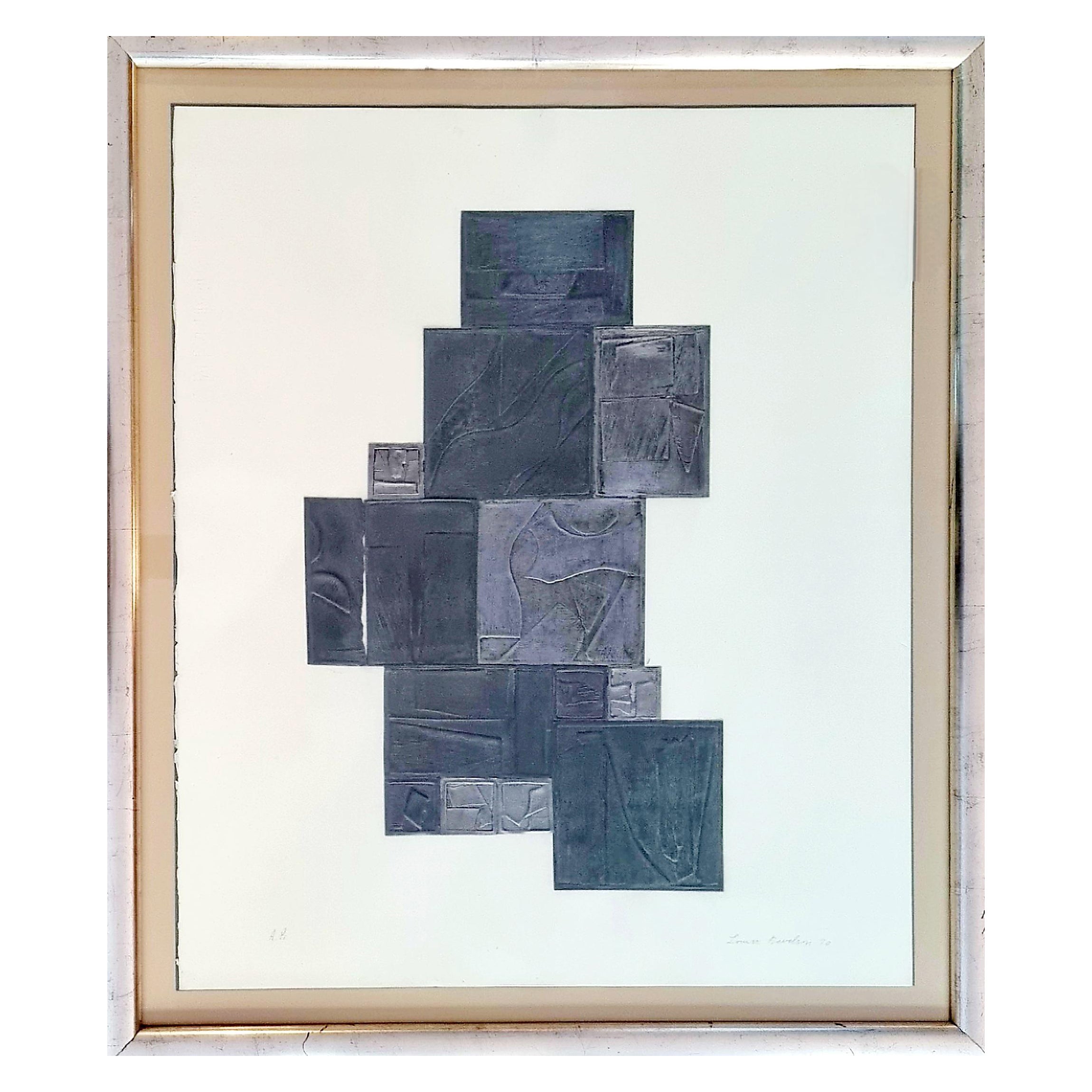 LOUISE NEVELSON - Arbre de nuit 1970, Série taille-douce au plomb 76 x 63,4 cm en vente