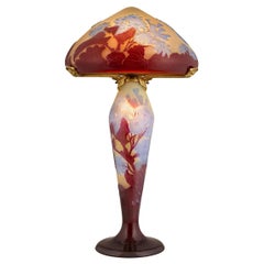 Tall Cameo Glass Lamp By Émile Gallé
