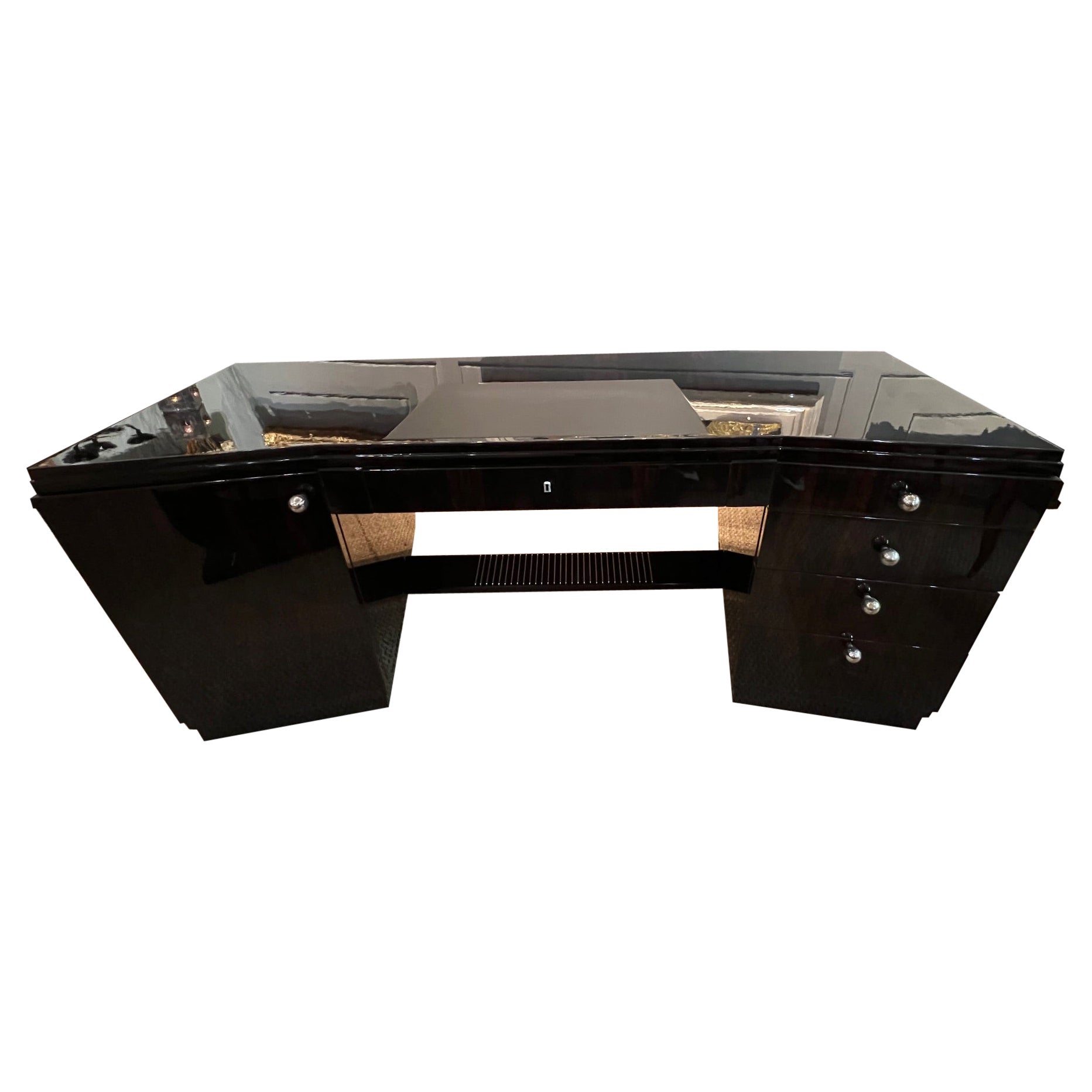 Art Deco Französisch Grand Desk im Angebot