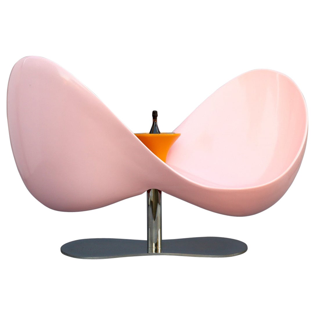 Veuve Cliquot Pink Loveseat by Karim Rashid For Sale