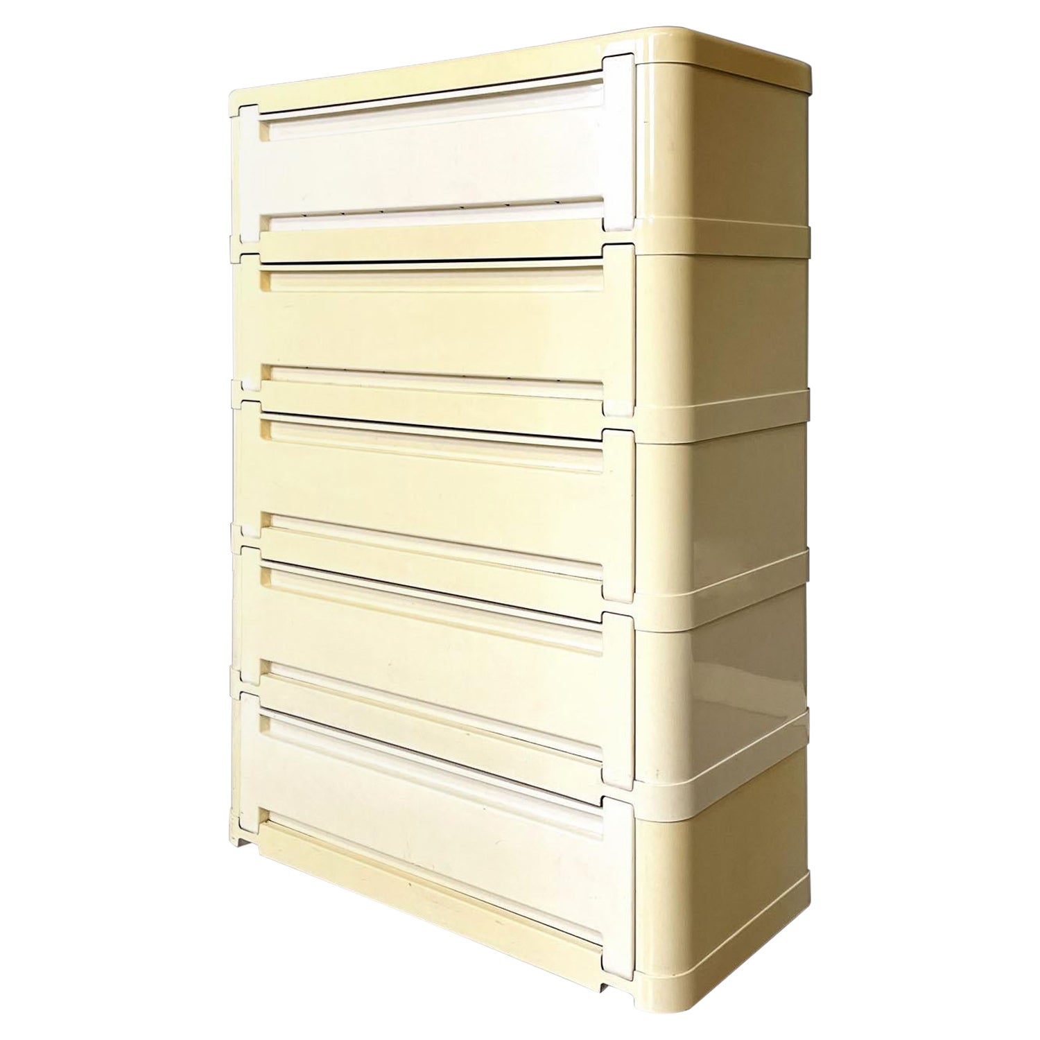 Italian modern modular chest of drawer 4964 by Olaf Von Bohr for Kartell, 1970s For Sale
