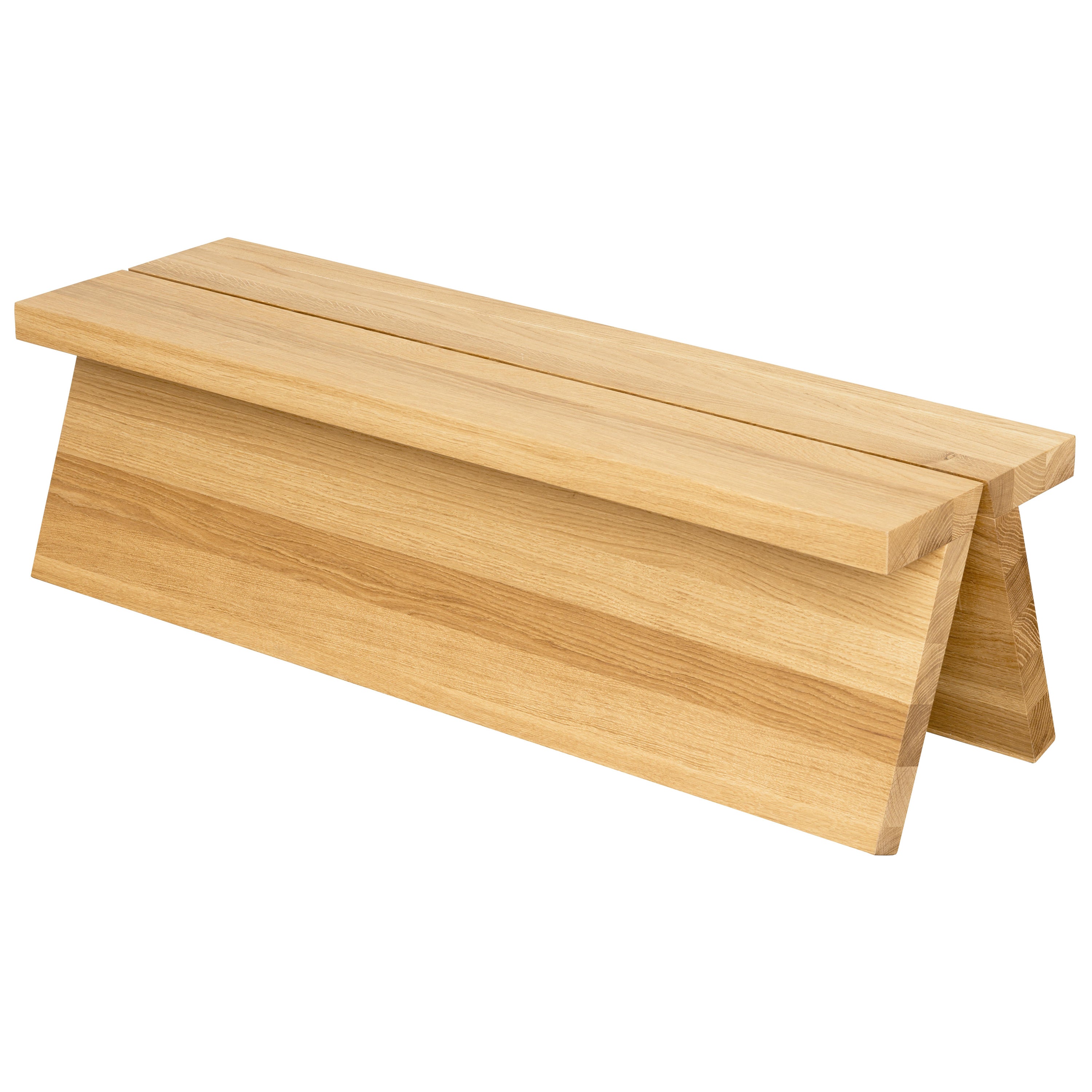 Supersolid Object 3, Wooden Bench by Fogia, Oak For Sale