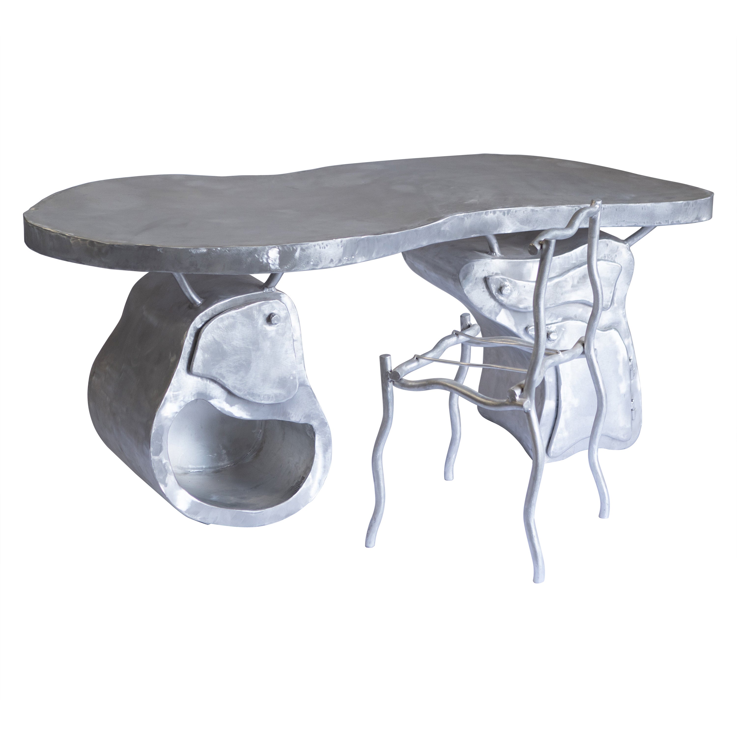 Set Of 2 Work From Home Desk And Chair by Six Dots Design For Sale