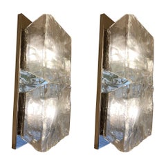  Aureliano Toso Fantastic Pair of Sconces or Wall Lights Murano 1970