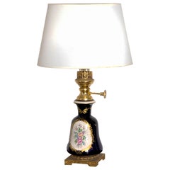 Louis XVI Style Porcelain Table Lamp, 20th Century