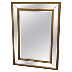 Art Deco Style Gilt Cushion Mirror   