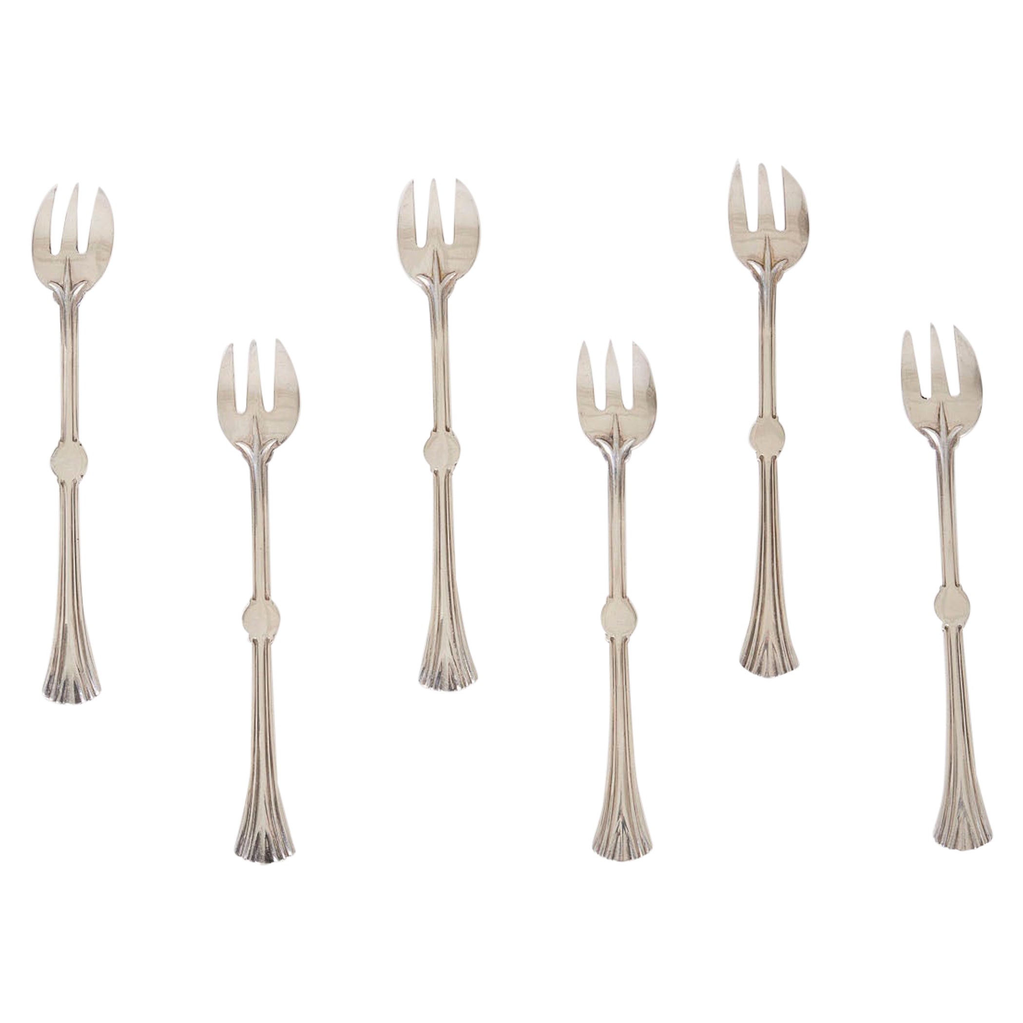 Christofle oyster forks, set of 6 For Sale