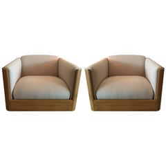 Pair of Mid-Century Modern Cube Chairs