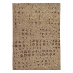 Rug & Kilim’s Oversized Moroccan Style Rug With Beige-Brown Geometric Patterns