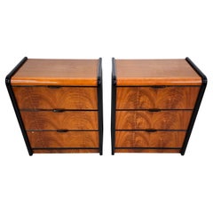 Donald Deskey Style Italian Nightstands Pair