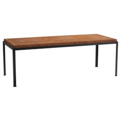 Danny Ho Fong, table, métal, rotin, États-Unis, années 1950