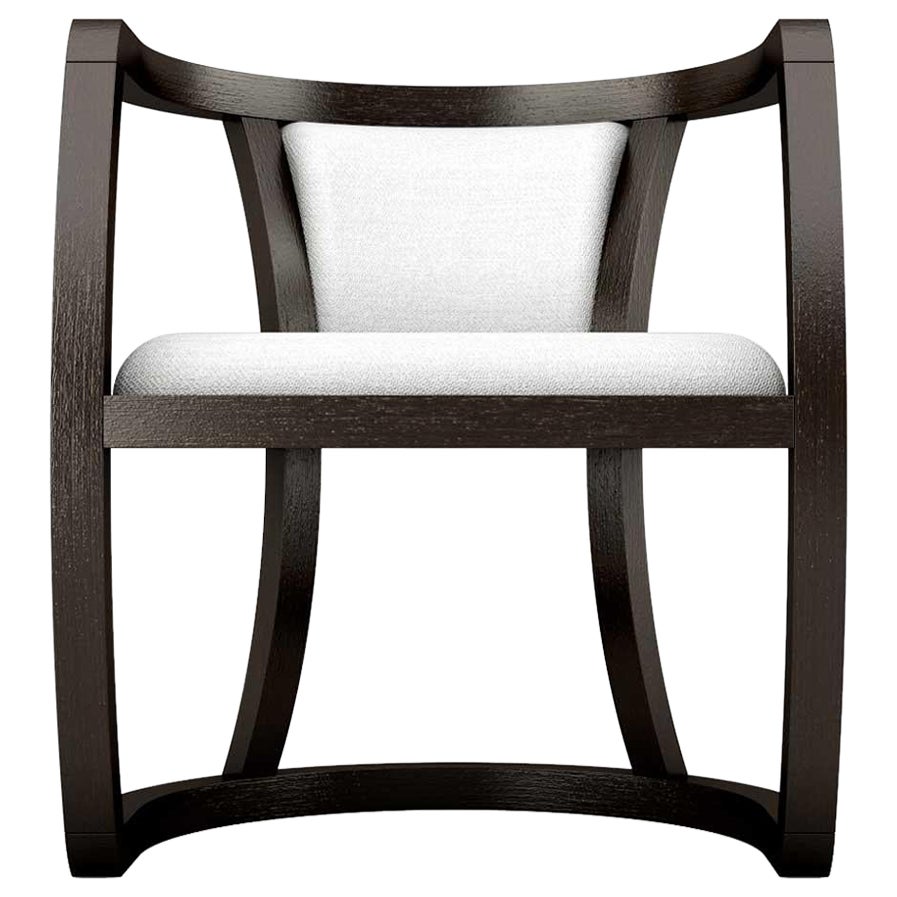 Hokkaido-Sessel - Moderner und minimalistischer schwarzer Sessel mit gepolstertem Sitz im Angebot