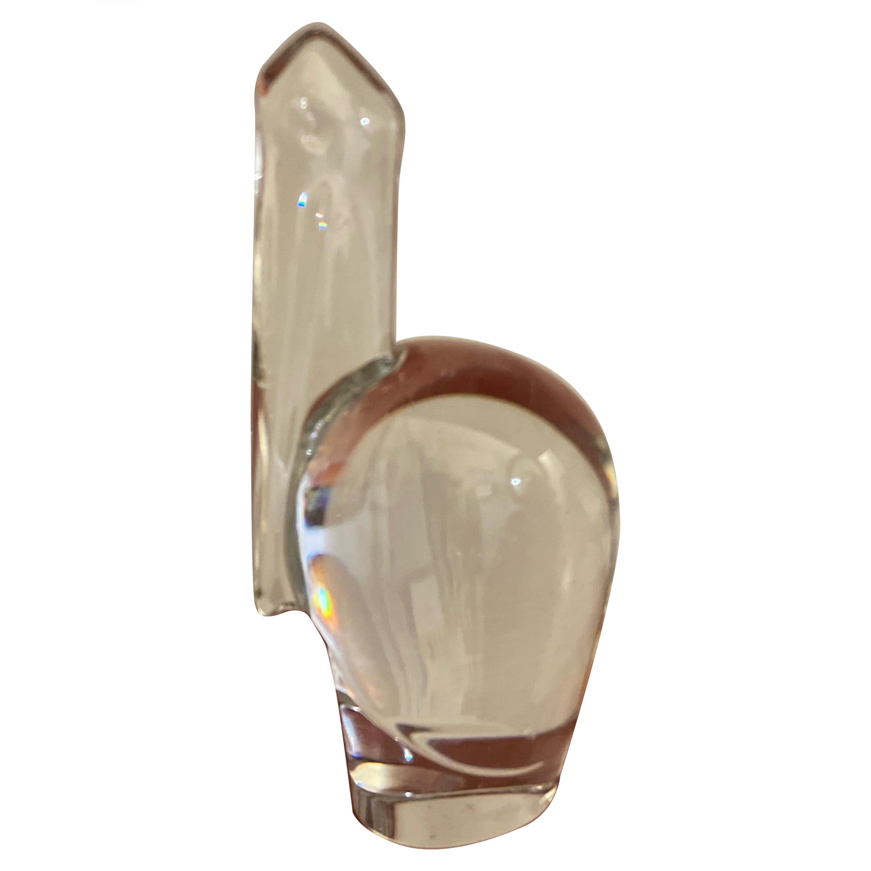 Figurine Pélican en cristal de Baccarat en vente