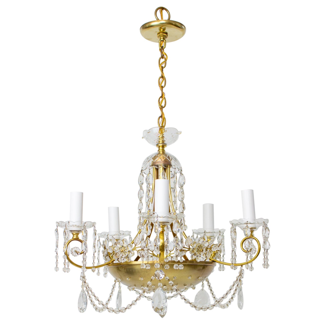 20th Century German Crystal Maison Bagues Style Chandelier For Sale