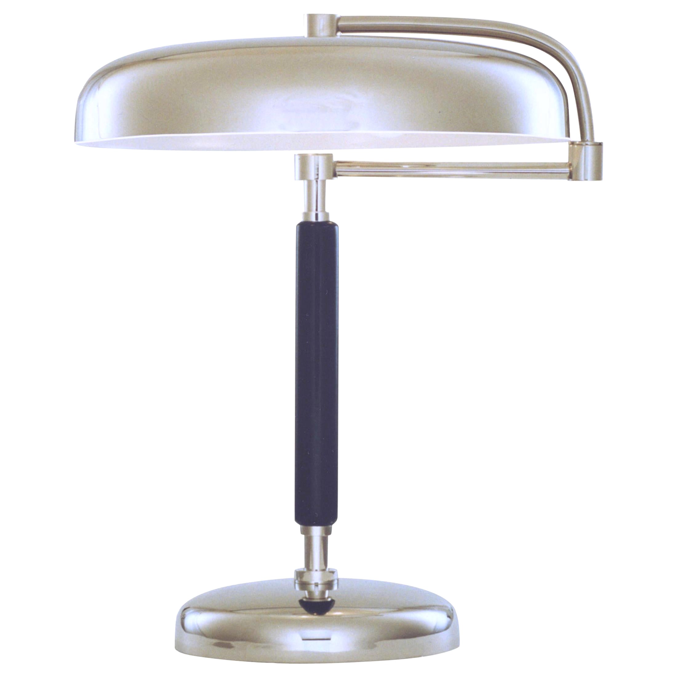 Sviveling Shade Art Deco Desk Lamp, Re-Edition For Sale