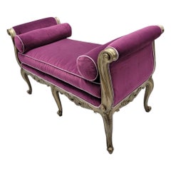Vintage Marge Carson geschnitzte Beauvais-Bank-Sessel für das Wohnzimmer, neu gepolstert, Vintage
