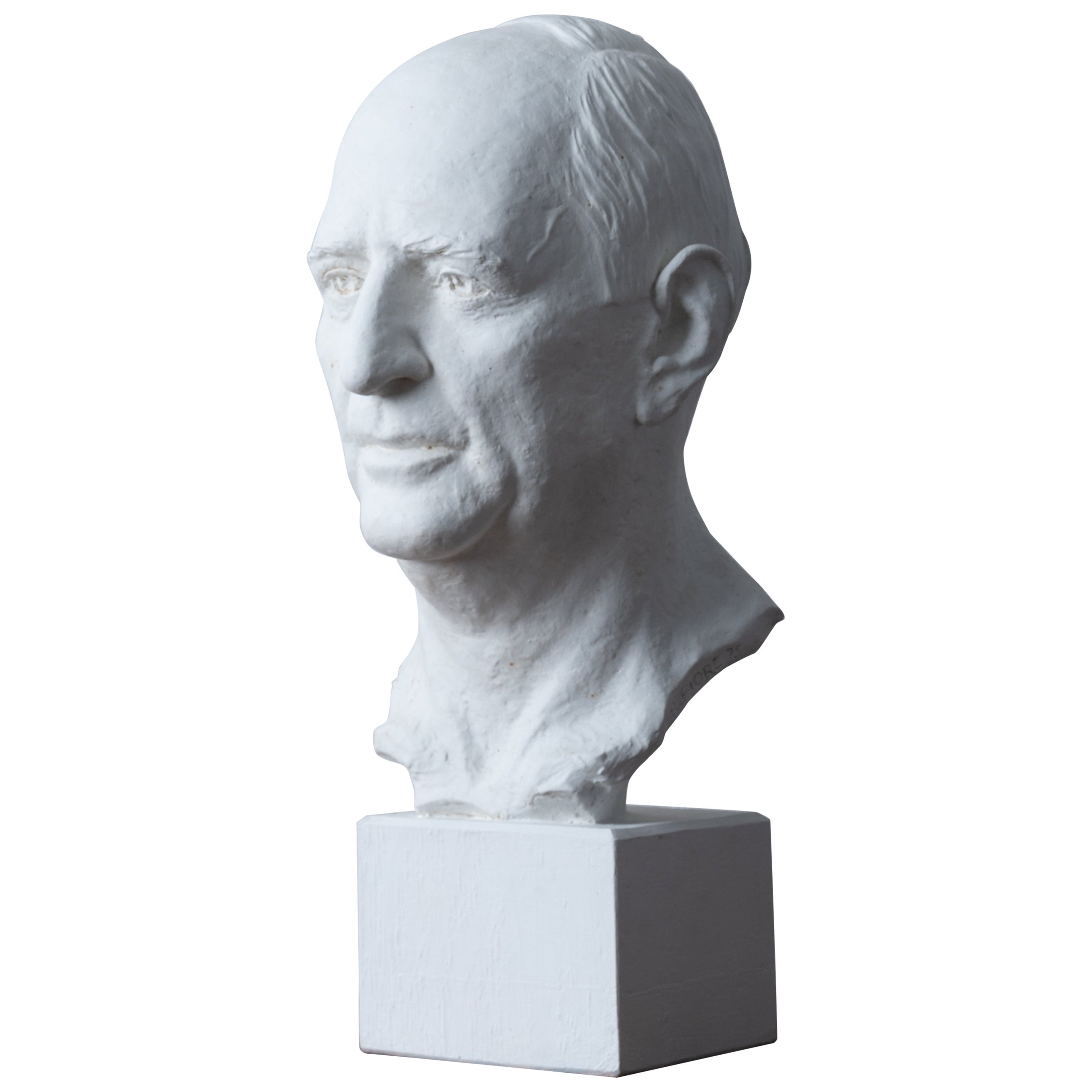 Richard Russell Jr. Bust by Rosario Russell Fiore, 1975 For Sale