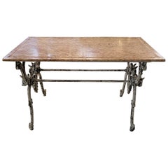 Used Late 19th Century Marble Butchers Table