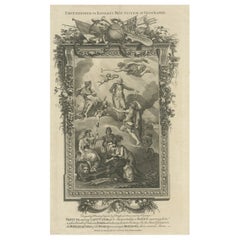 Navigating History: An Allegorical Frontispiece Honoring Captain Cook, ca.1788