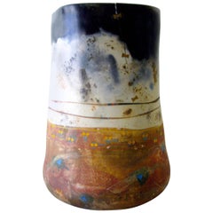 Vaso in ceramica di grandi dimensioni Bennett Bean con accenti di farfalla