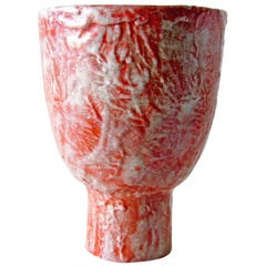 Vintage Bitossi Raymor Italian Modernist Large Scale Foamy Ceramic Vessel Urn Planter