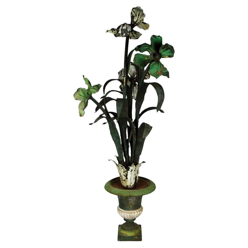 Planta de hierro Antique French  Centro de mesa escultórico, hacia 1880 en venta