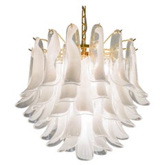 Veneziana 5 tiers chandelier, 41 Opaline glass elements by Piattelli. UL listed